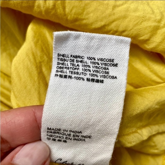 Cleobella Adelyn Mini Dress Chartreuse Yellow Boho Batwing Swing Small - Picture 16 of 16